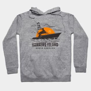 Fishing Boat Vacation at Harkers Island, North Carolina Hoodie